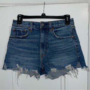 Abercrombie & Fitch Medium Wash High-Rise Denim Mom Short